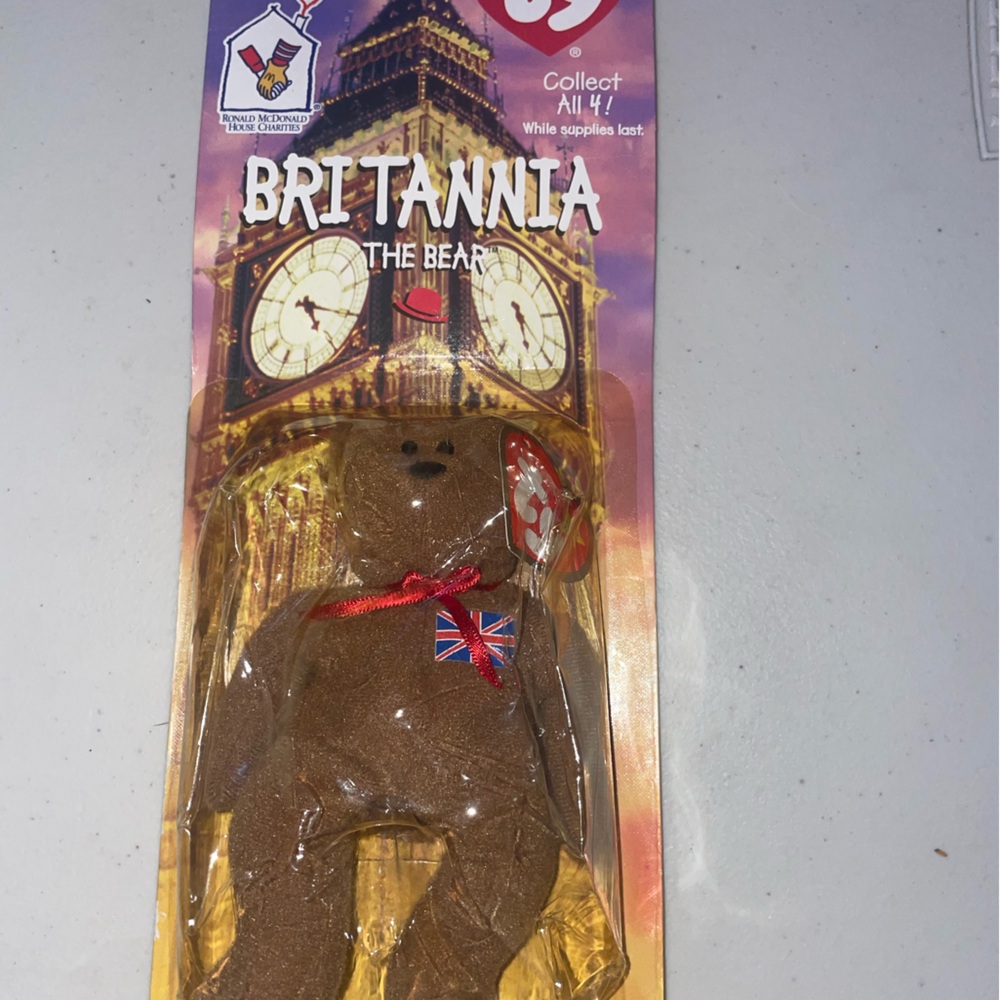 Ty McDonalds Brittania Teeny Beanie Baby-new, never opened-Vtg